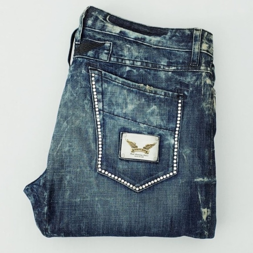 New ROBIN'S JEAN Slim Straight Zippered Jean SZ 40
